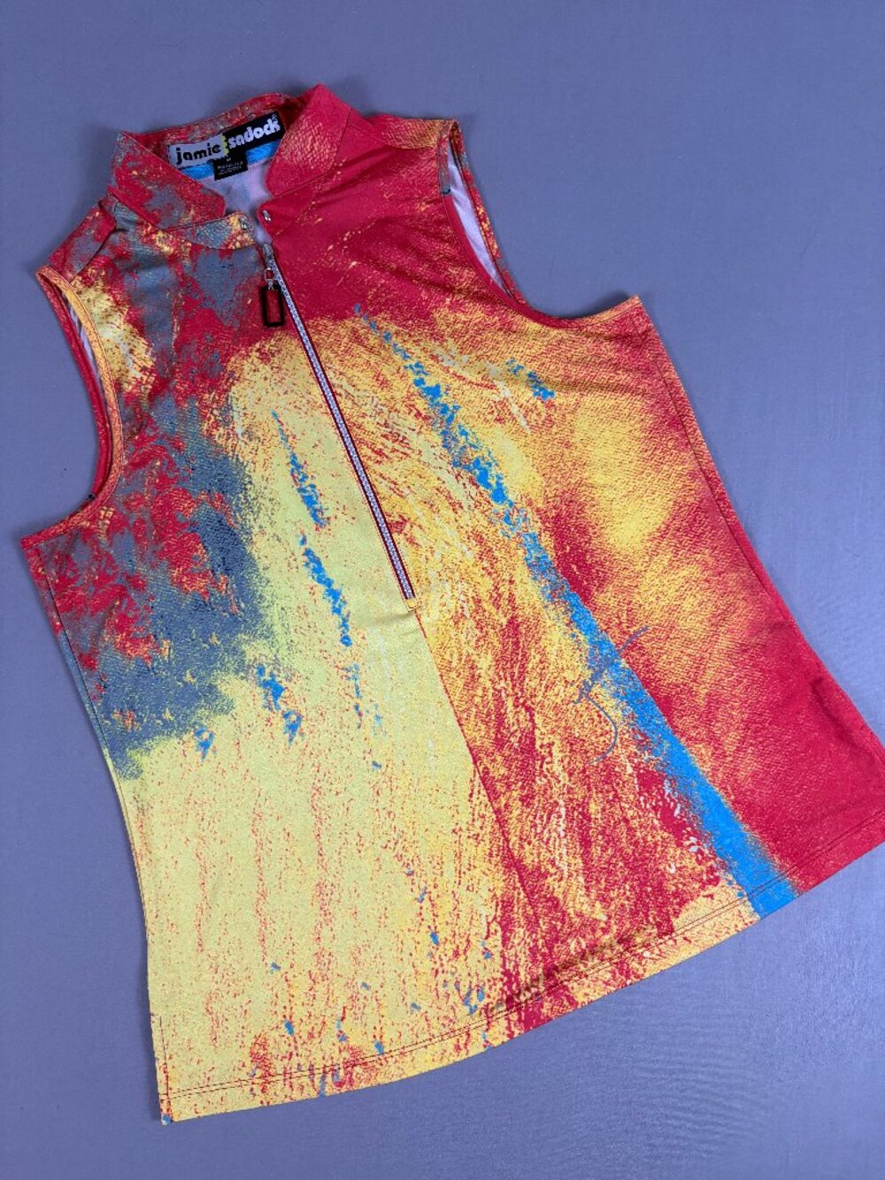 Jamie Sadock Crayola Splash Sleeveless Golf Top Size M